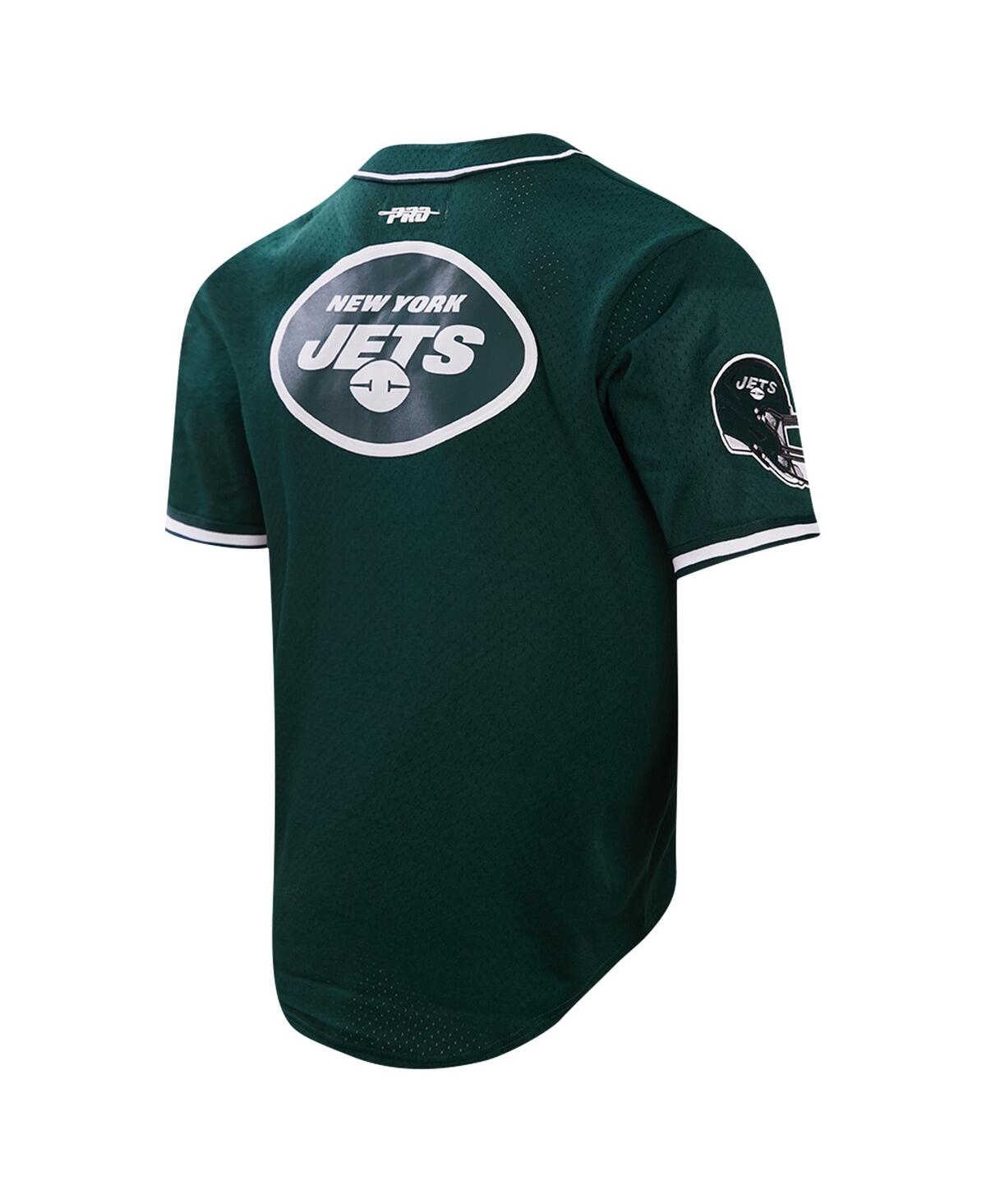 Pro Standard Ahmad Sauce Gardner Green New York Jets Mesh Baseball Button-up T-shirt In Green