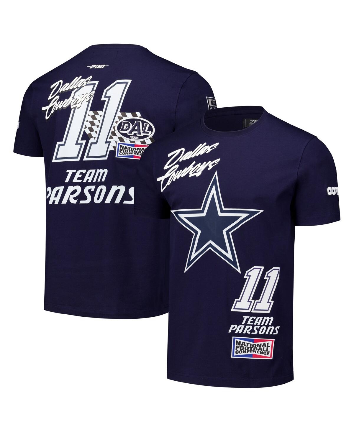 PRO STANDARD MEN'S MICAH PARSONS NAVY DALLAS COWBOYS FAST LANE NAME NUMBER PLAYER T-SHIRT 
