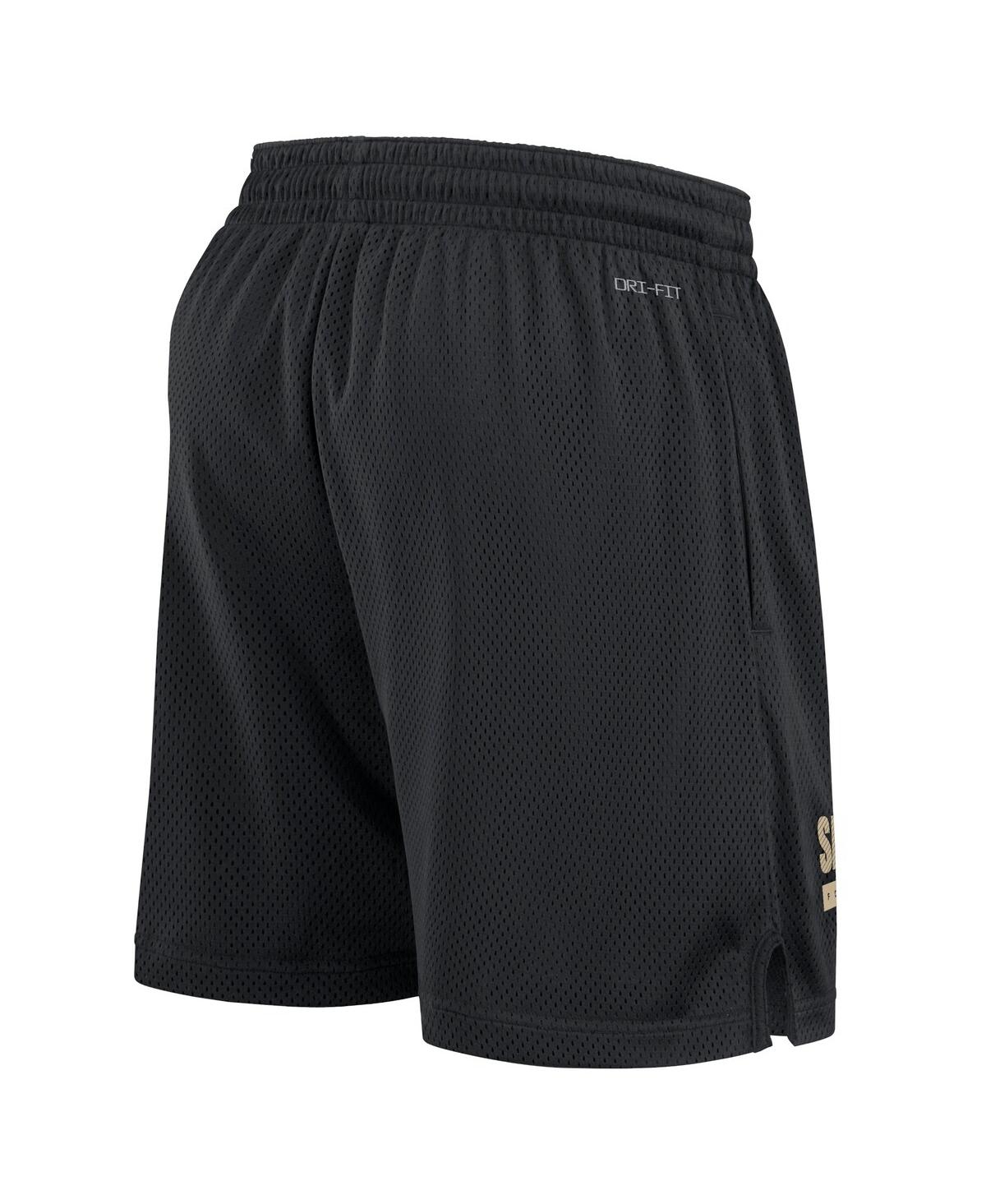 Nike New Orleans Saints Sideline  Men's Dri-fit Nfl Shorts In Black,gold