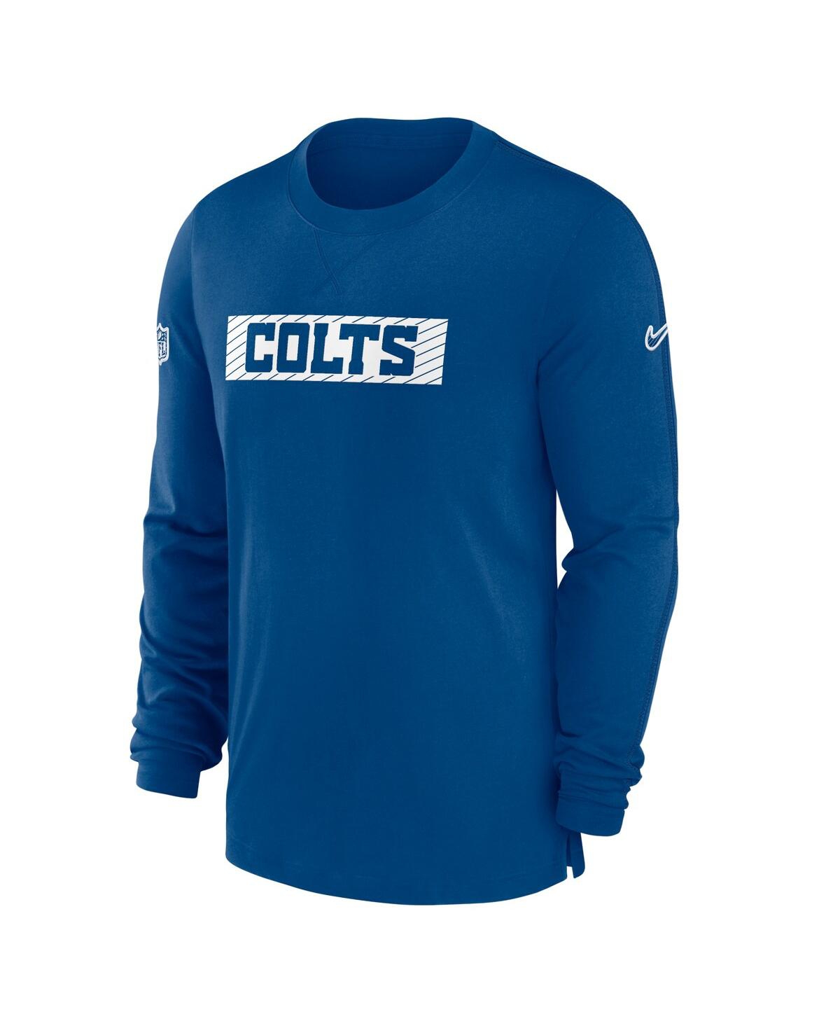 Nike Men's Royal Indianapolis Colts Sideline Player Performance Long Sleeve T-shirt In Royal