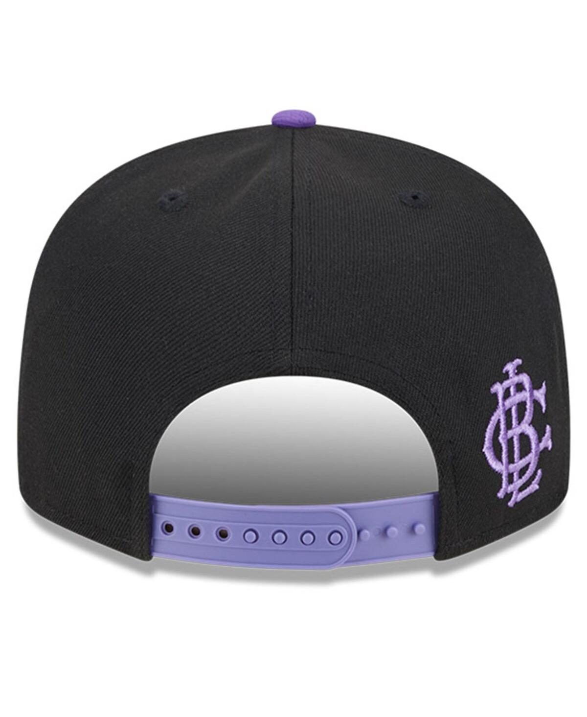 New Era Men'sPurple Kansas City Monarchs Grape Big League Chew Flavor Pack 9FIFTY Snapback Hat - Black, Purple