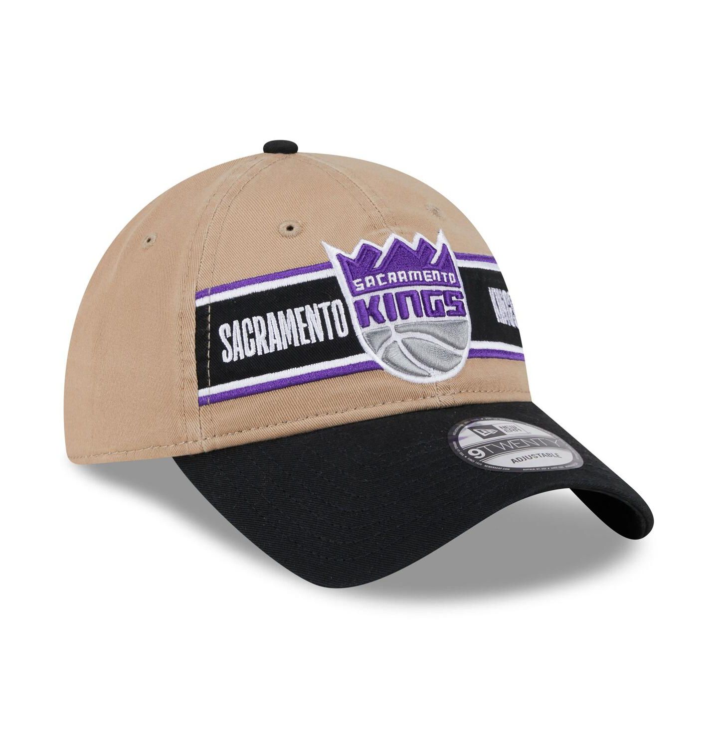 Мужская кепка New Era Tan/Black Sacramento Kings 2024 NBA Draft 9TWENTY Adjustable Hat — фото 3
