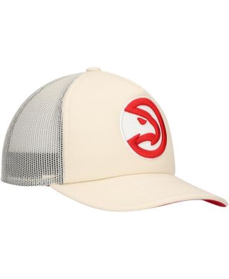 Men's Cream Atlanta Hawks Trucker Adjustable Hat