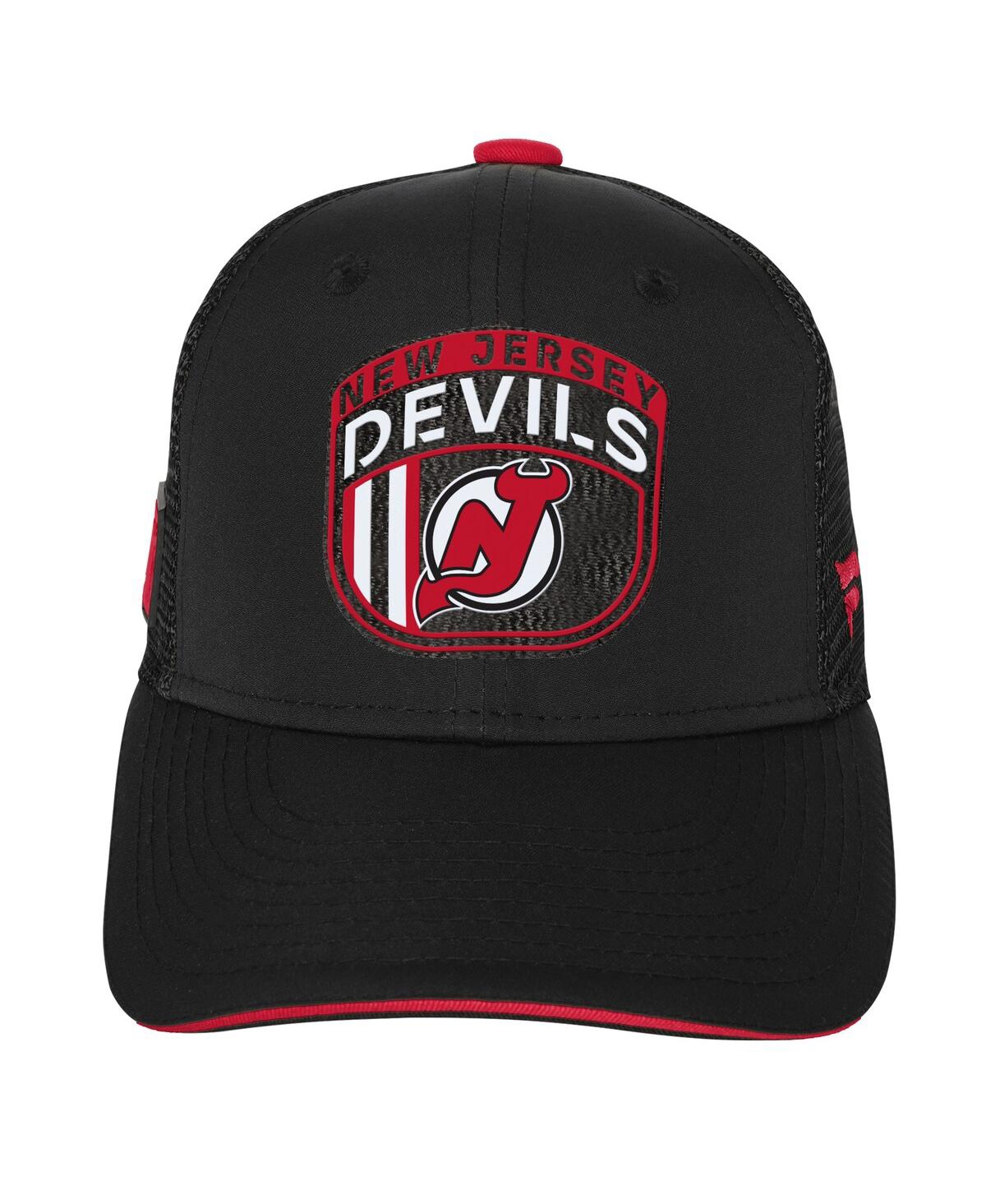 Fanatics Big Boys And Girls Black Boston Bruins 2024 Nhl Draft On Stage Trucker Adjustable Hat In Black,red