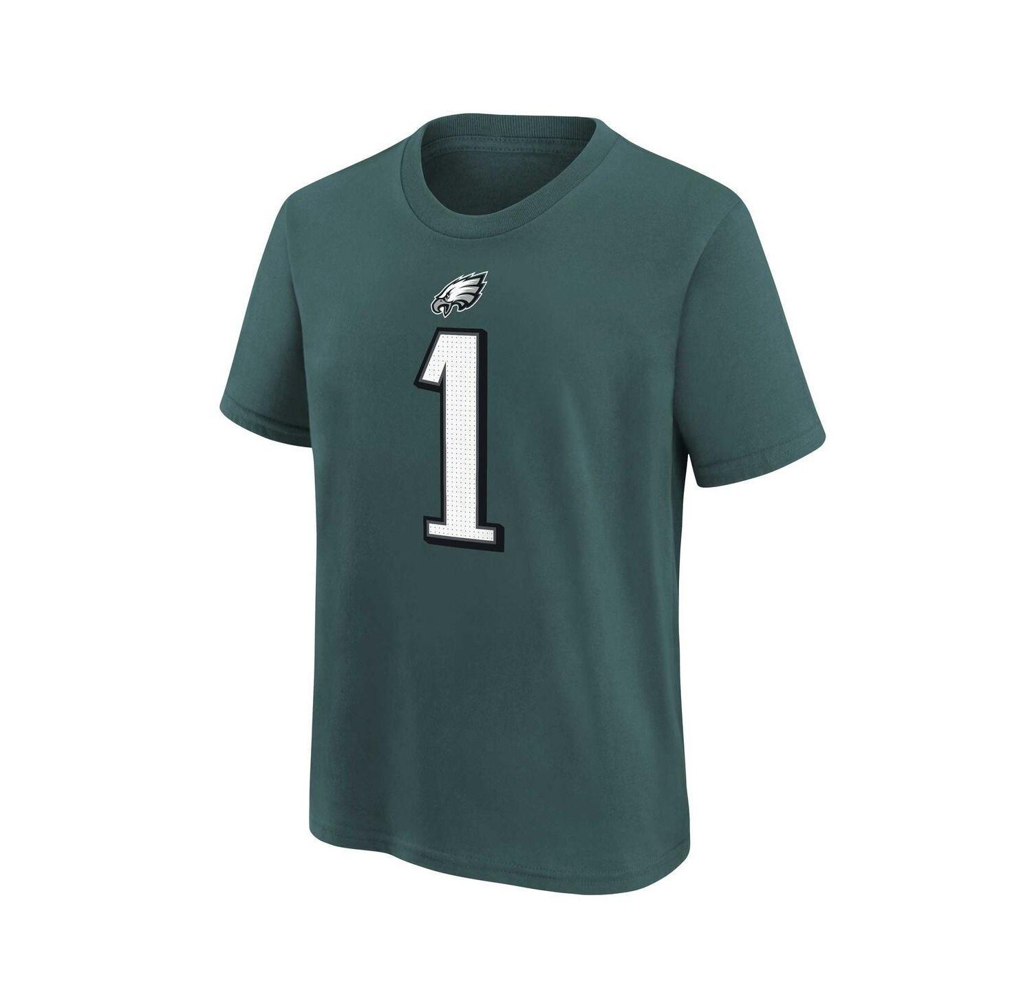Big Boys and Girls Jalen Hurts Midnight Green Philadelphia Eagles Player Name & Number T-Shirt