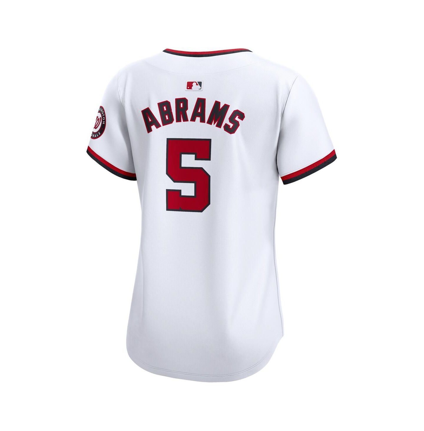 Женский топ Nike CJ Abrams White Washington Nationals Home Limited Player Jersey — фото 3