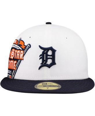 Men's White/Navy Detroit Tigers Major Sidepatch 59FIFTY Hat
