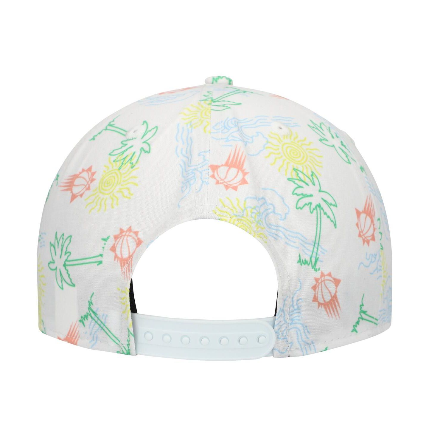 Мужская кепка New Era White Phoenix Suns Palm Trees and Waves Golfer Adjustable Hat — фото 4