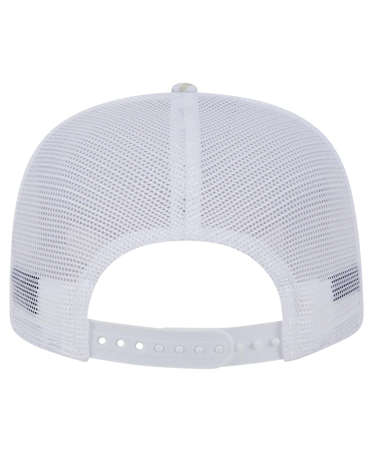 New Era Men's White Chicago White Sox Logo Dunes A-frame Trucker 9fifty Snapback Hat In White