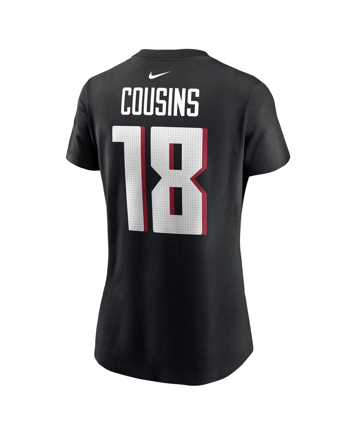 Nike Women's Kirk Cousins Black Atlanta Falcons Player Name Number T-shirt In Black