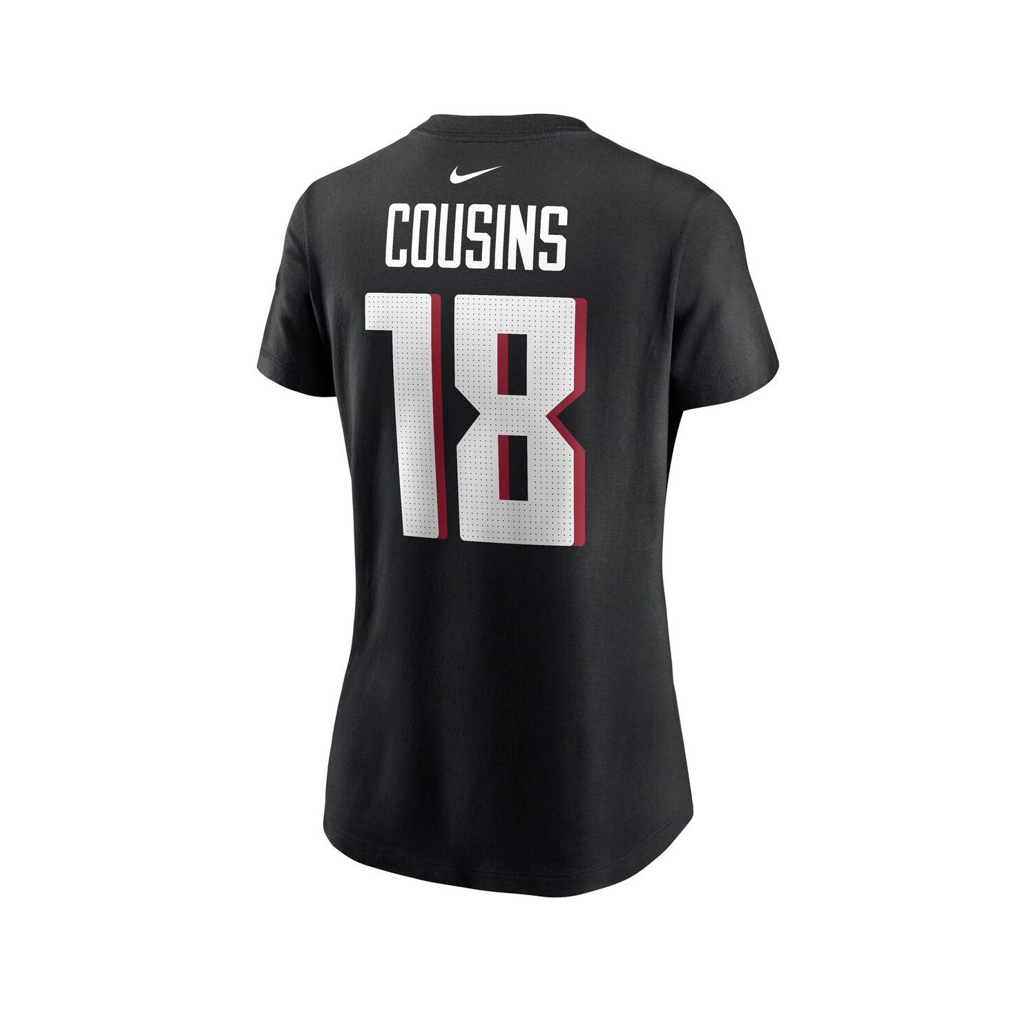 Women's Kirk Cousins Black Atlanta Falcons Player Name & Number T-Shirt
