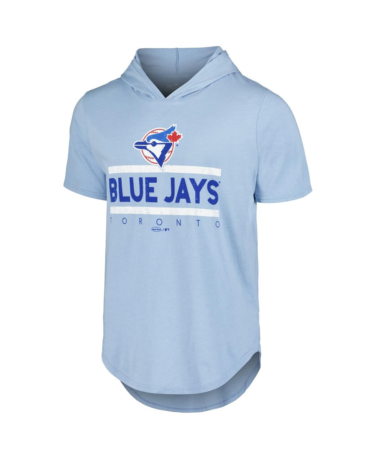 Majestic Men'sToronto Jays Tri-Blend Hoodie T-Shirt - Powder Blue
