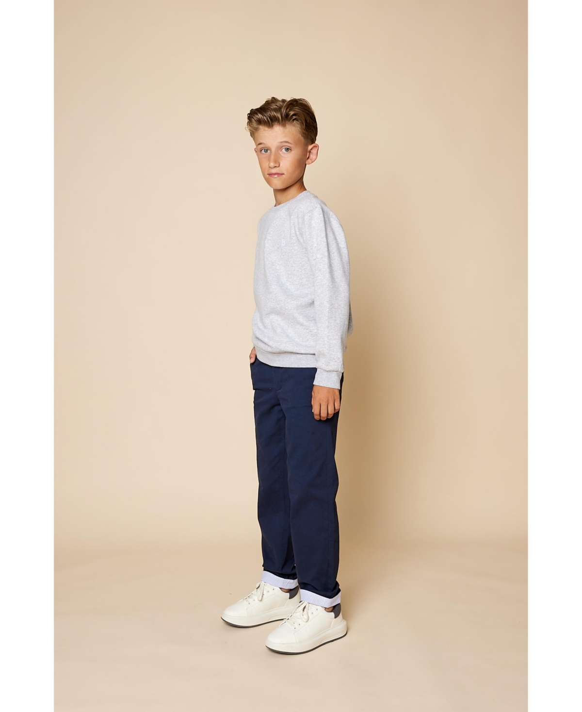 B by Brooks Brothers Big Boys Stretch Twill Pants