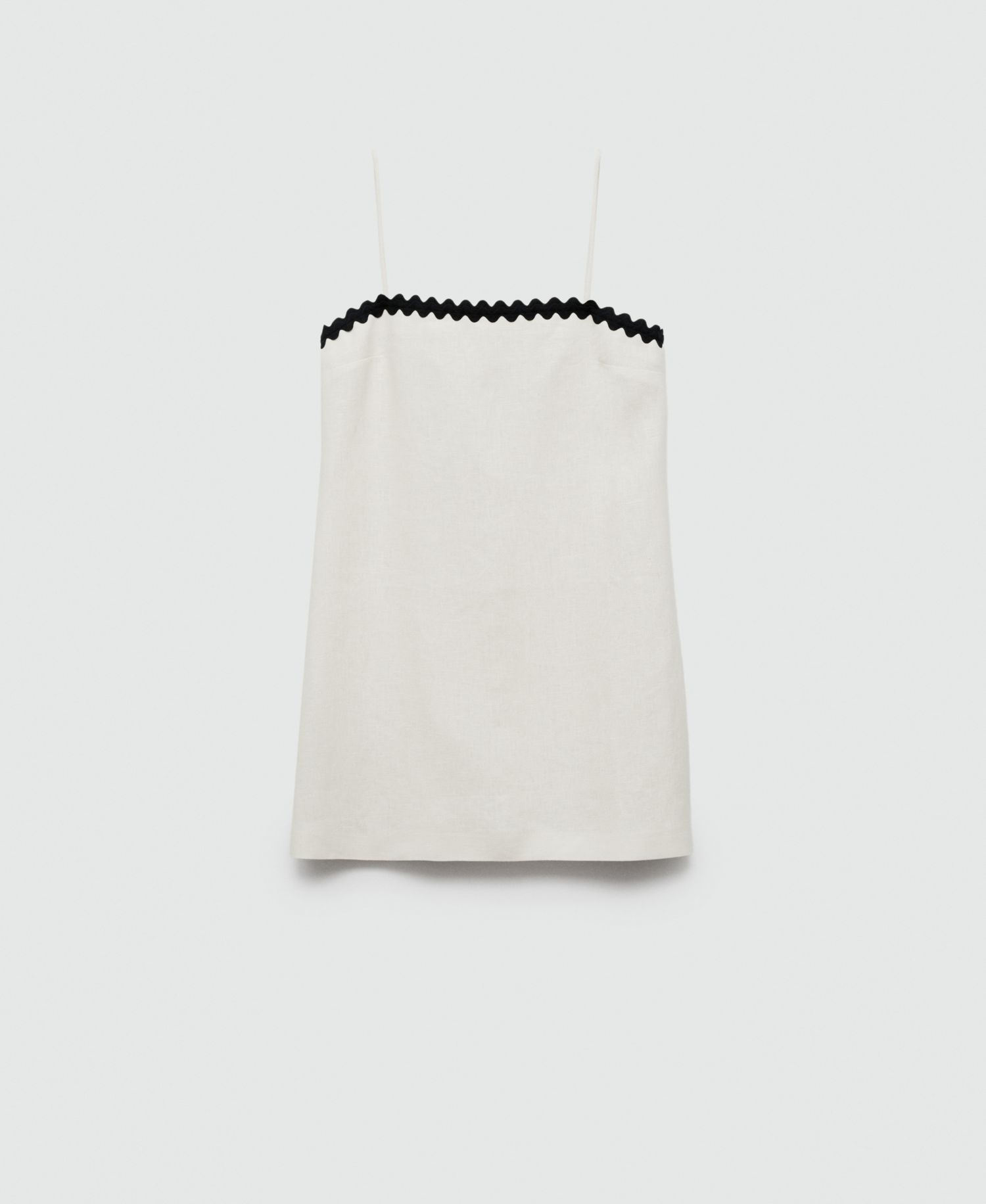 Women's Contrasting Details Linen Dress