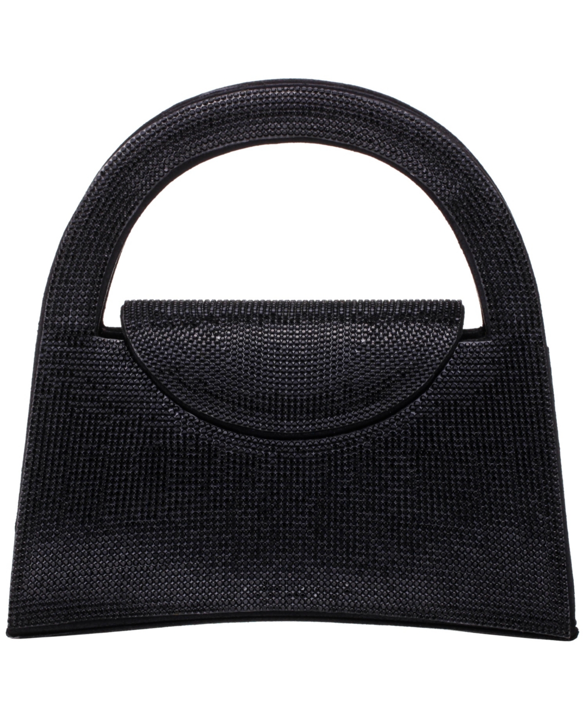 Nina All Over Crystal Satchel Bag In Gold