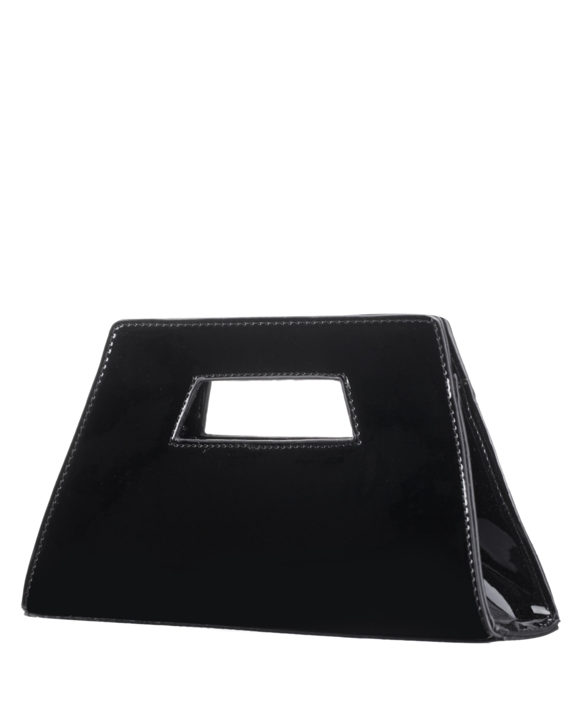 Shop Nina Cut Out Handle Trapezoid Clutch In Black