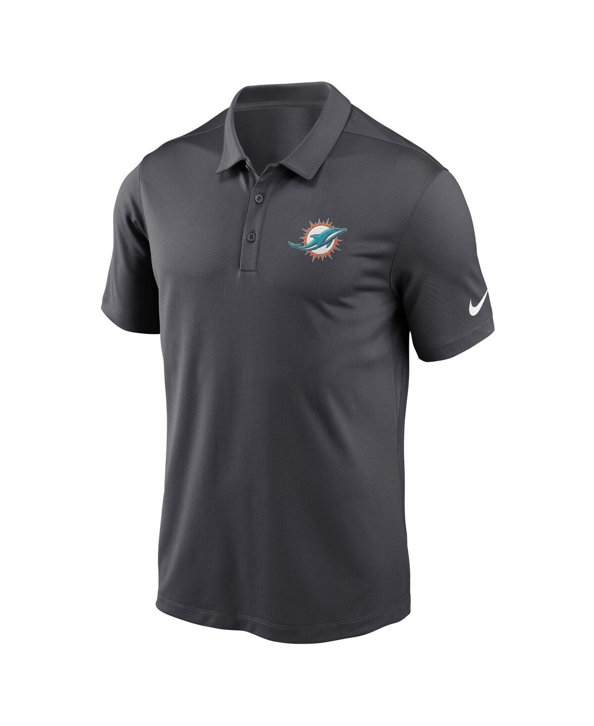 Nike Men's Anthracite Miami Dolphins Franchise Performance Polo In Anthracite