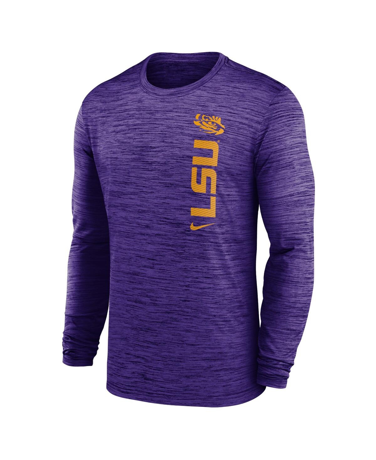 Nike Men'sLsu Tigers 2024 Sideline Velocity Performance Long Sleeve T-Shirt - Purple