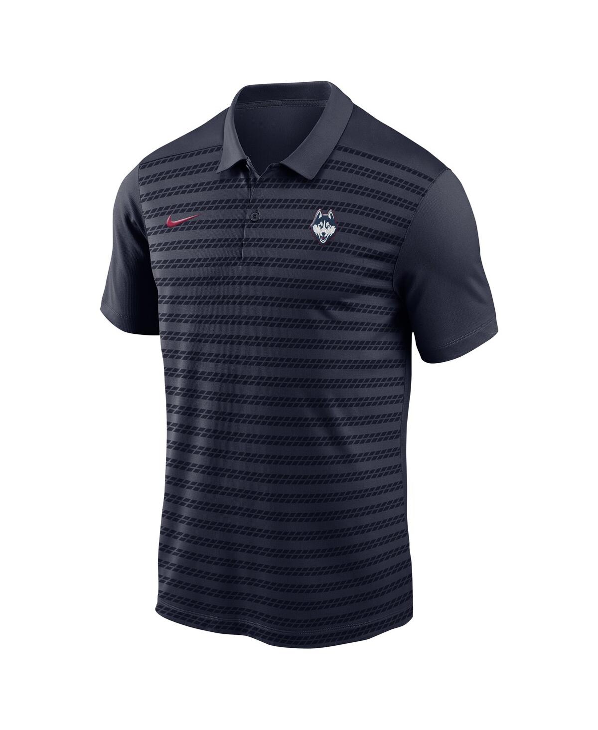 Nike Men'sUConn Huskies 2024 Sideline Victory Coaches Performance Polo Shirt - Navy, Red