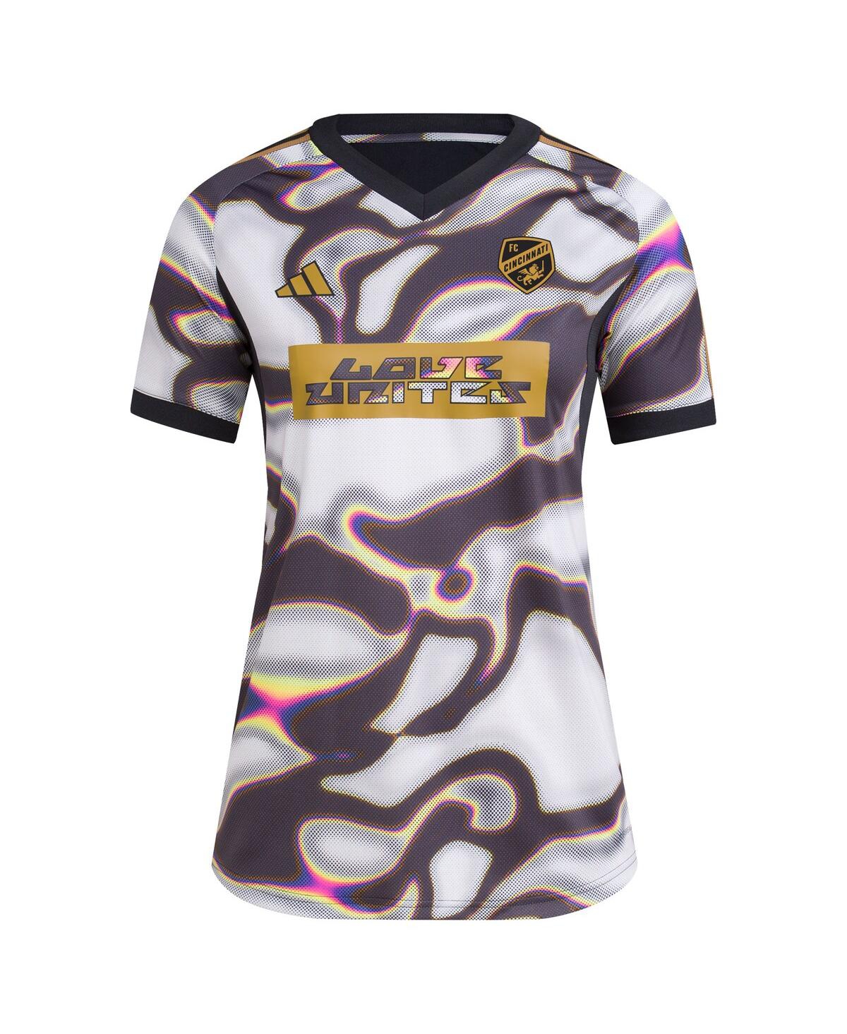 Adidas Women'sFc Cincinnati 2024 Pride Pre-Match Top - Black
