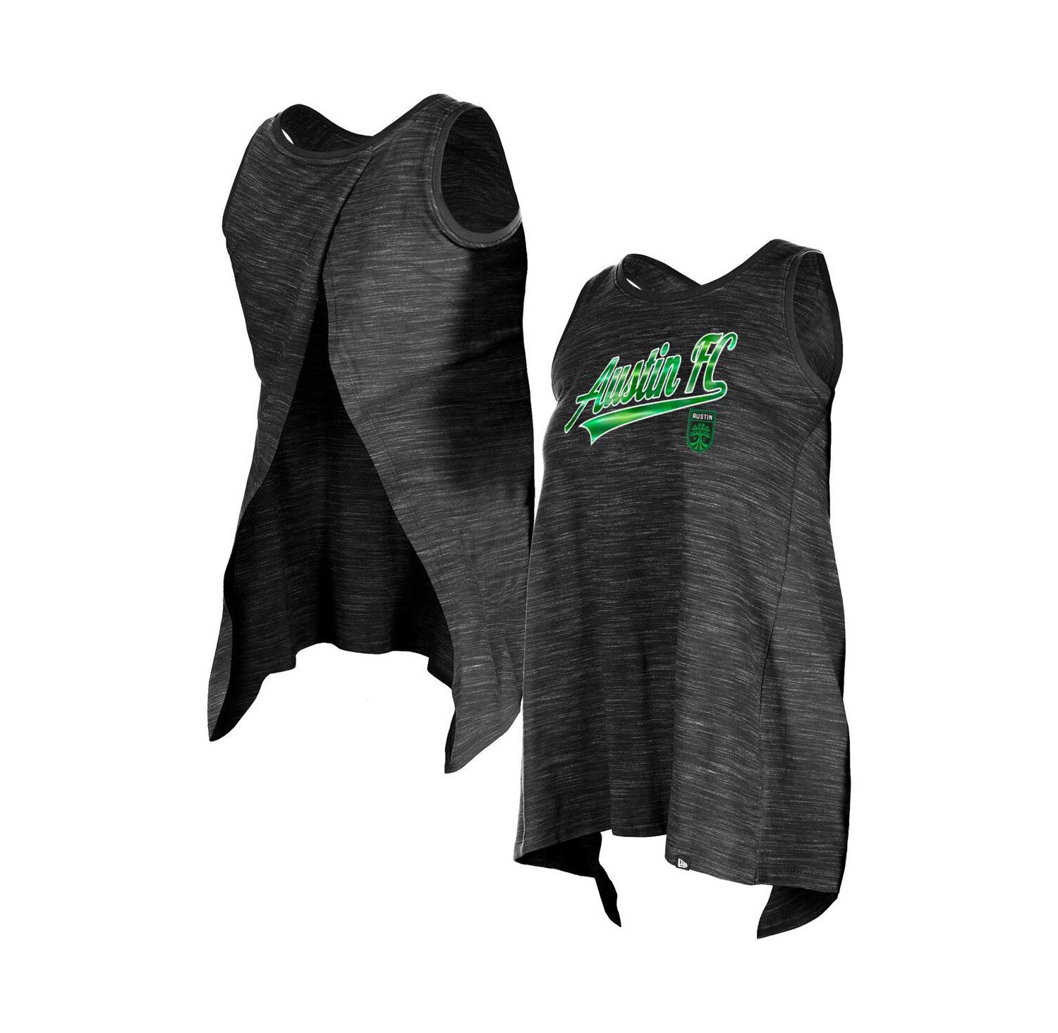 Women's Black Austin FC Athletic Cross Back Tank Top