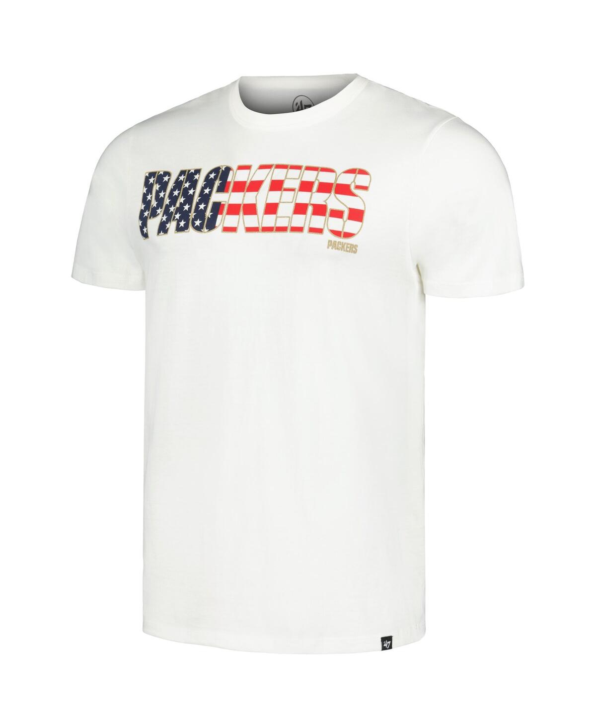 47 BRAND WHITE GREEN BAY PACKERS FLAG SCRIPT FRANKLIN T-SHIRT 