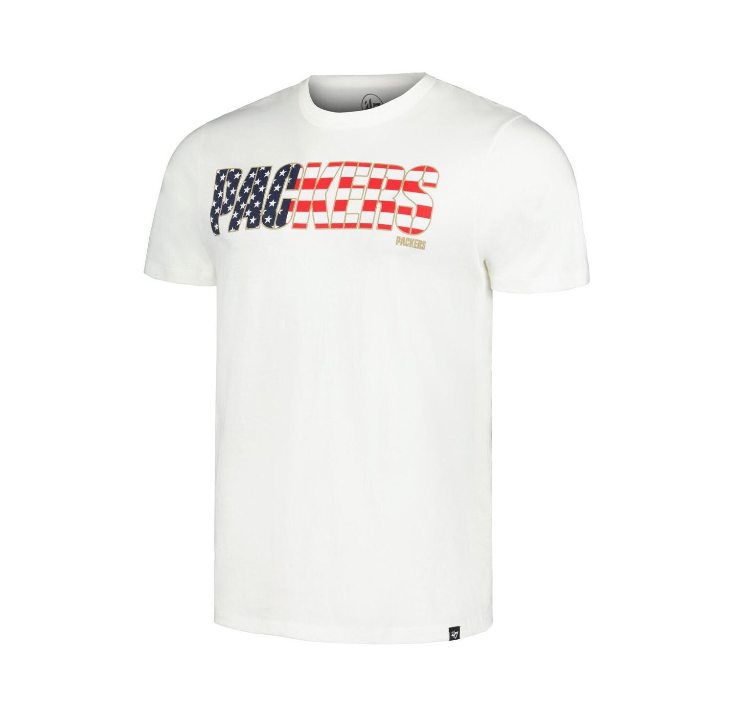 White Green Bay Packers Flag Script Franklin T-Shirt