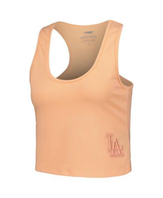 Women's Orange Los Angeles Dodgers Neutral Fitted Racerback Tank Top