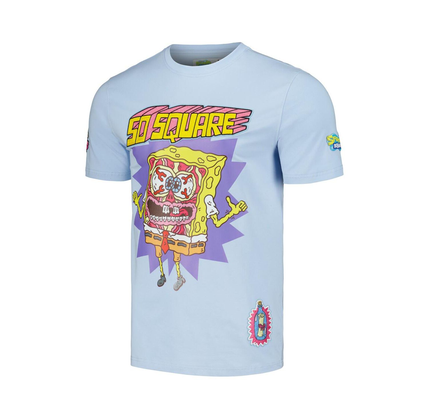 Men's Light Blue SpongeBob SquarePants Absurd Grotesque T-Shirt