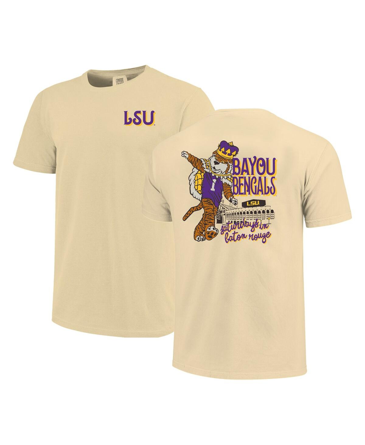 Image One Big Boys And Girls Cream Lsu Tigers Hyperlocal Comfort Colors T-shirt In Cream