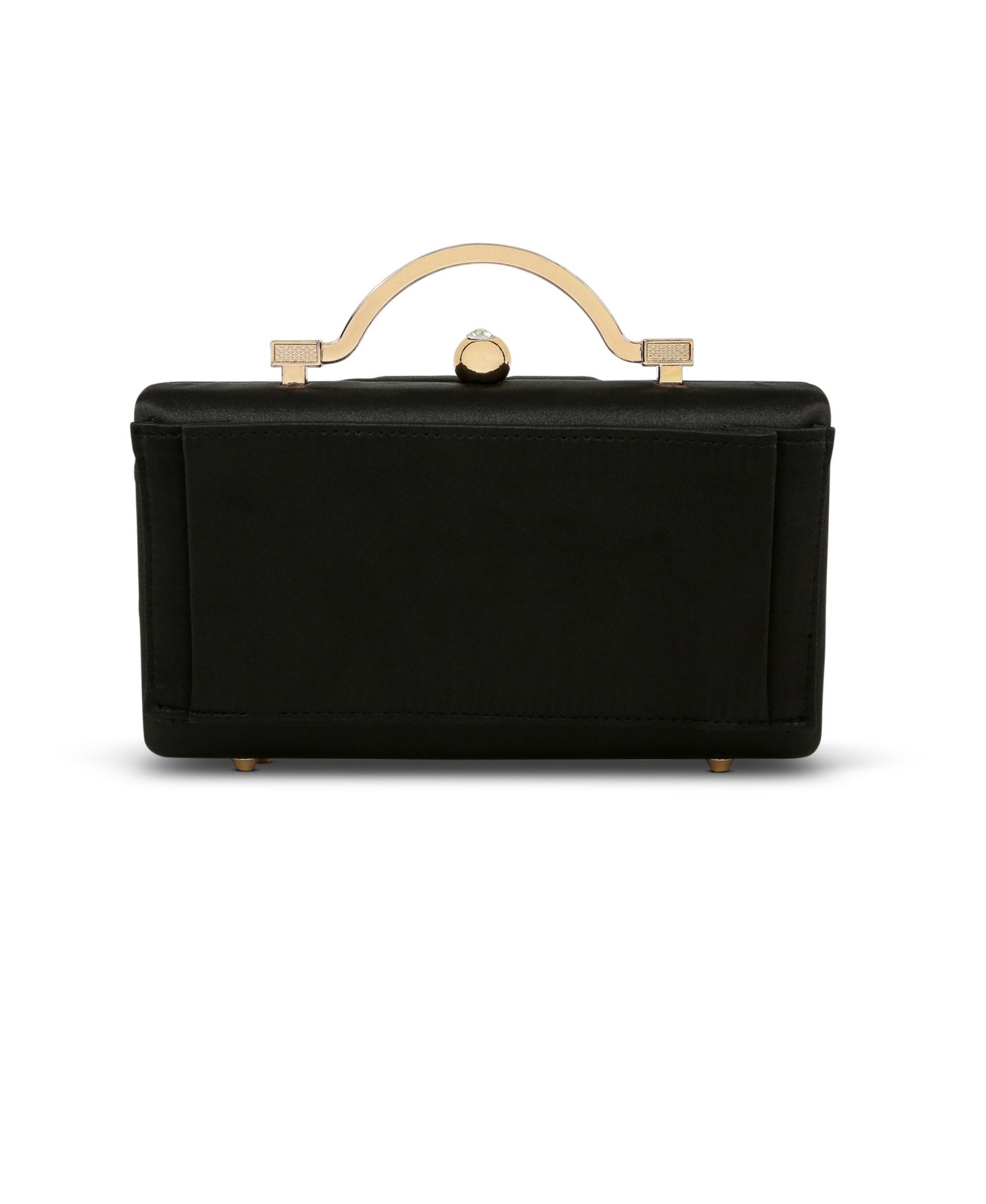 Woman's Emma Satin Minaudiere with Outside Cell Phone Pocket