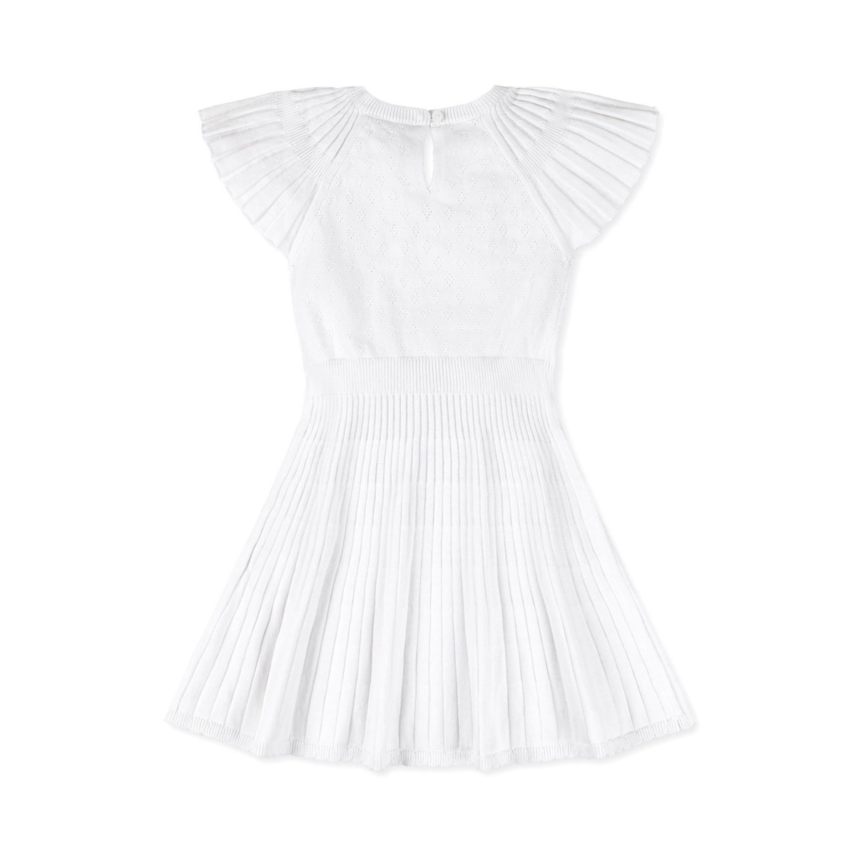 Hope & Henry Big Girls Organic Cotton Short Flutter Sleeve Sweater Dress