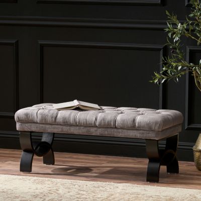 Streamdale Ottoman With Diamond Stitch And Modern Legs