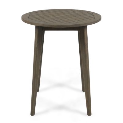 Acacia Wood Bistro Table Modern Outdoor Dining For Two
