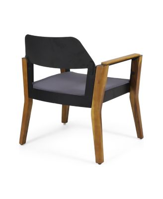 Streamdale Acacia Wood Club Chairs With Cushions (Set Of 2)