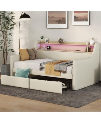 Twin Daybed with Storage & Charging Station