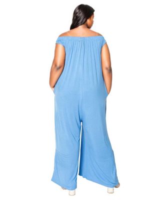 Plus Size Olson Wide Leg Pocket Jumpsuit