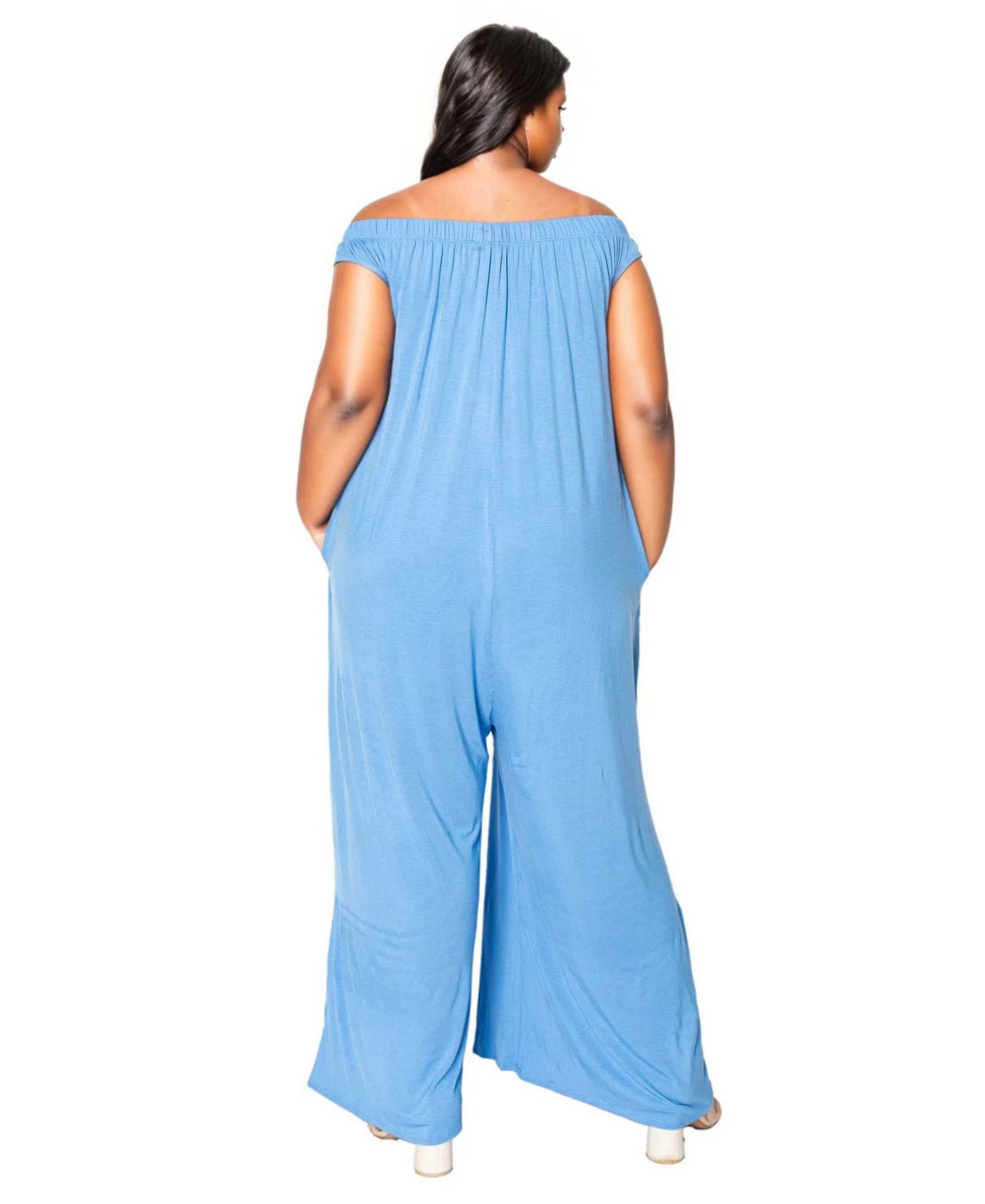 Plus Size Olson Wide Leg Pocket Jumpsuit