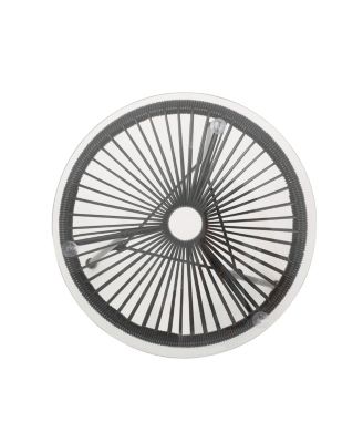 Streamdale Nusa Modern Rattan Side Table With Tempered Glass Top