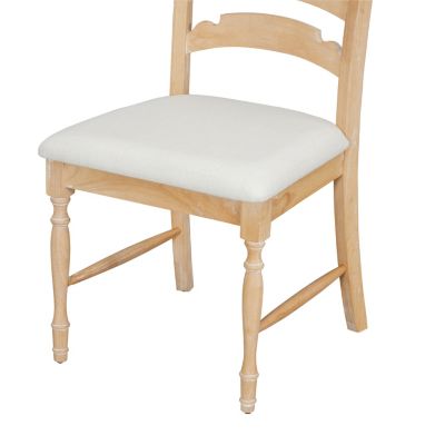 4pc Wood Vintage Serrated Back Dining Chairs
