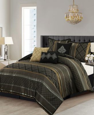 Tefia Jacquard Damask 7-Pc. Comforter Set, California King