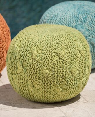 Lively Cable Knit Pouf: Versatile Seating And Decor - Macy's