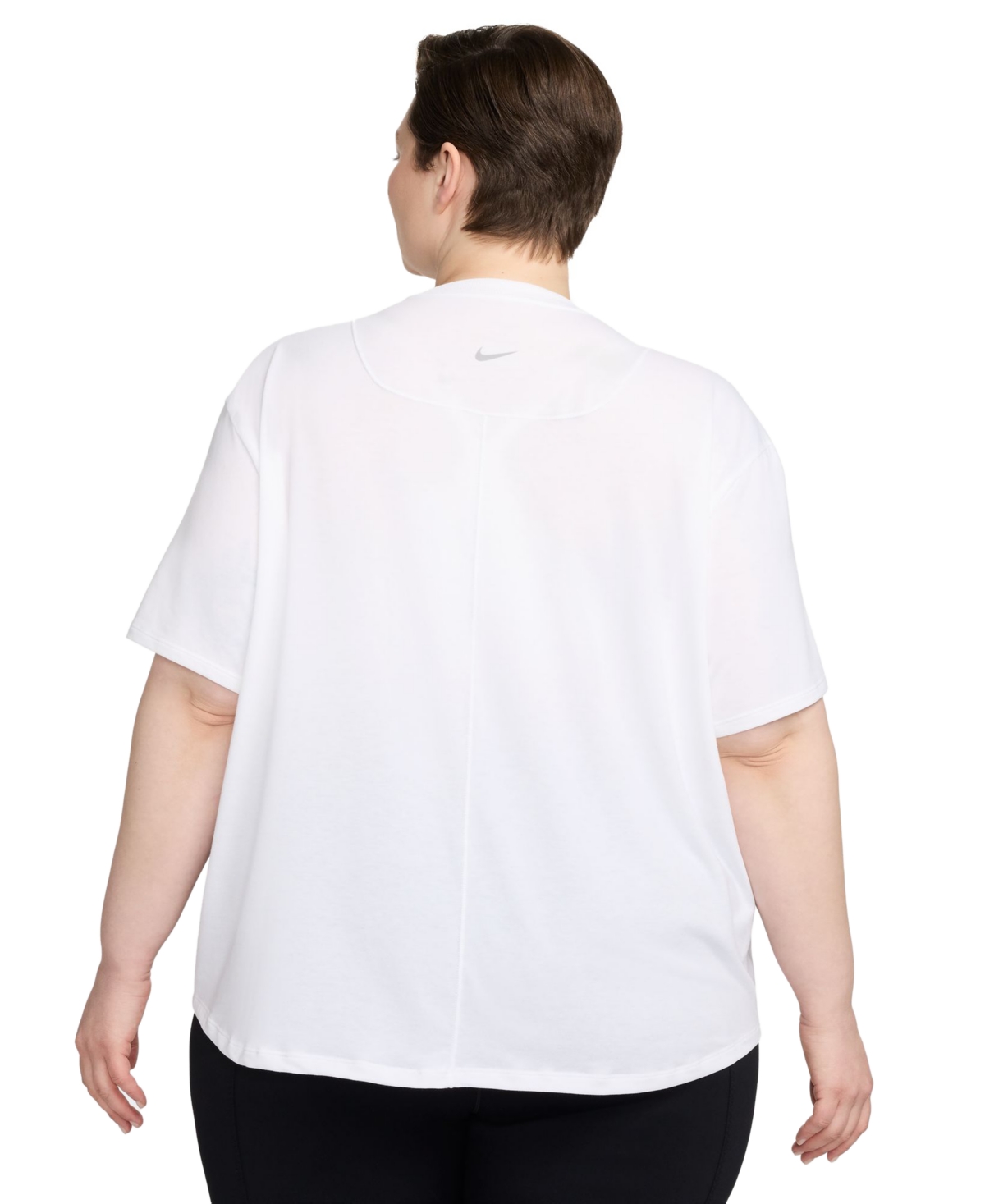 Nike Plus Size One Relaxed Dri-fit Shorts-Sleeve Top -black