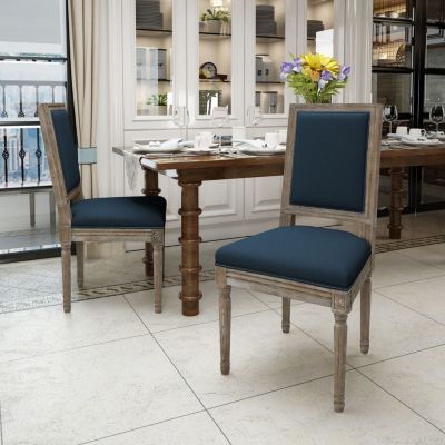 Streamdale Classic Weathered Dining Chairs With Modern Color