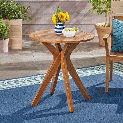 Streamdale Acacia Wood Outdoor Bistro Table With X-Base