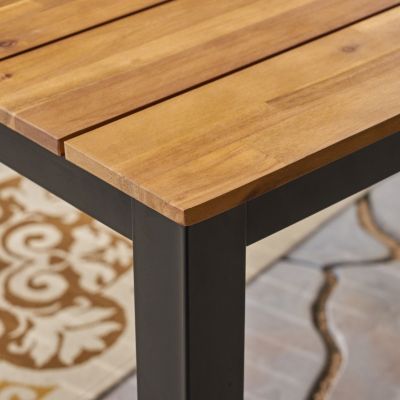 Streamdale Lisa 70" Acacia Wood Slatted Outdoor Dining Table