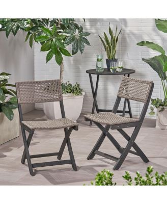 Streamdale Foldable Wicker Bistro Chairs Natural Elegance, Lasting Comfort