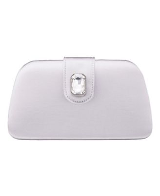 Crystal Embellished Tab Minaudiere Clutch