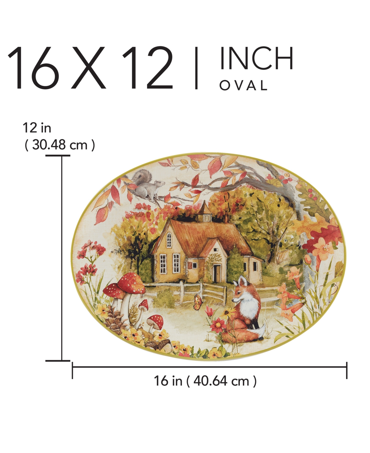 Certified International Woodland Critters Oval Platter In Micscellan