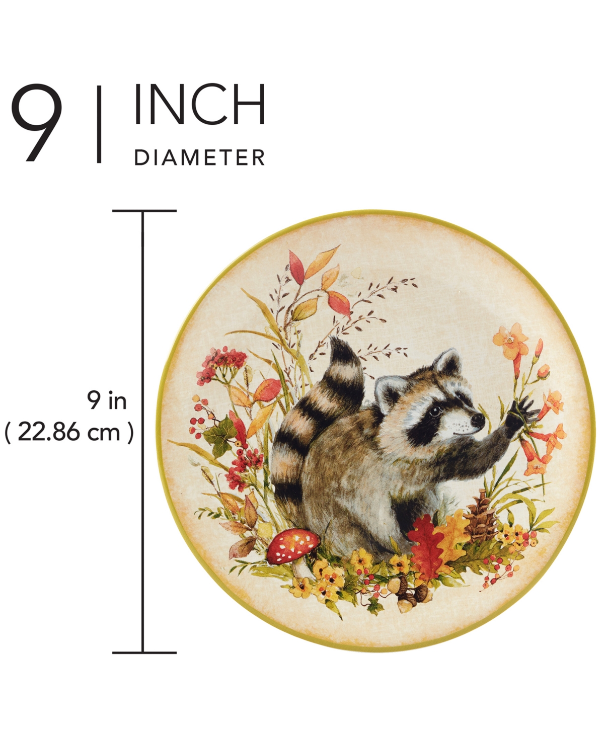Certified International Woodland Critters Set Of 4 Dessert Plates In Micscellan